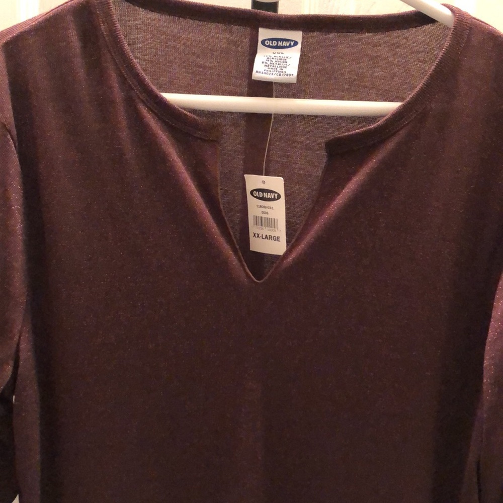 Old Navy Wine Sparkle Dressy Blouse